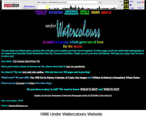Under Watercolours 1996 Website